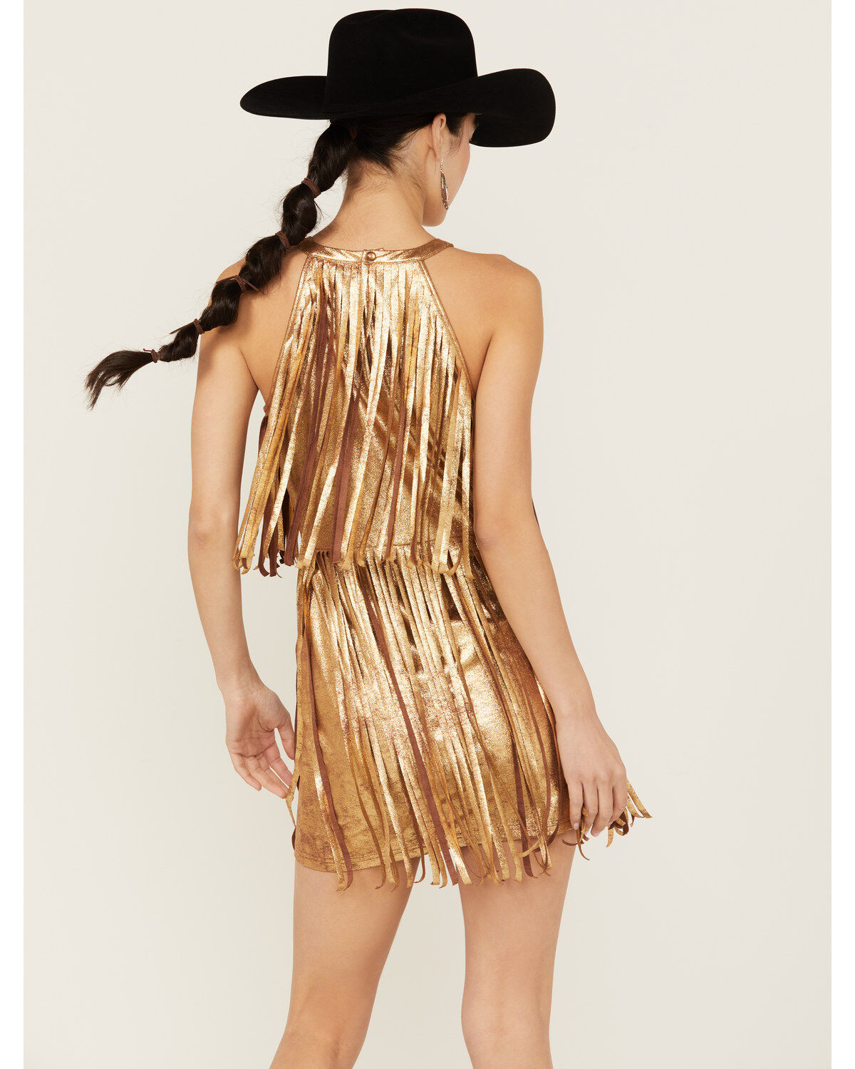 Idyllwind Women's Tucker Faux Suede Fringe Mini Dress