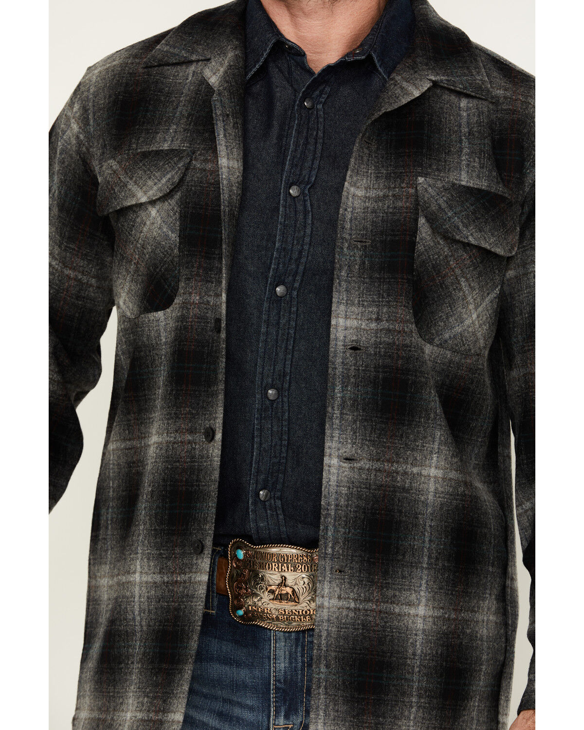 Pendleton Men's Boardshirt Plaid Print Long Sleeve Button-Down Western Shirt