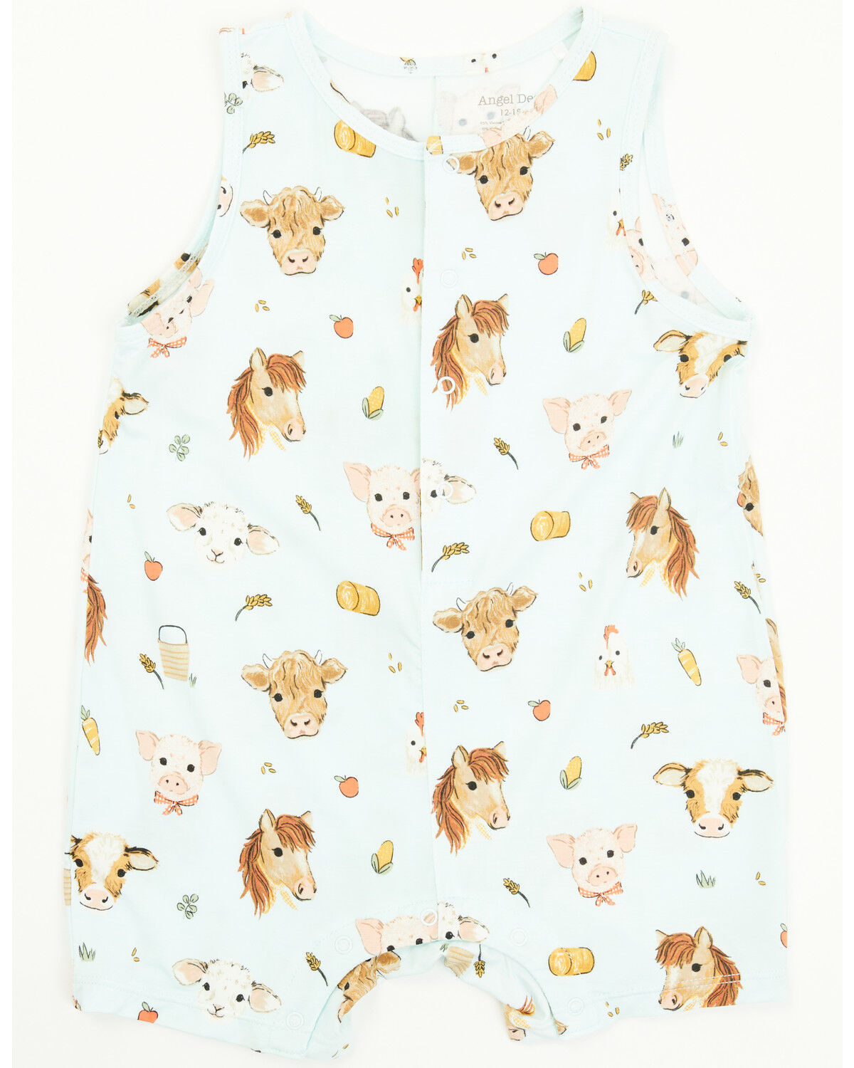 Angel Dear Infant Boys' Animal Faces Sleeveless Romper Onesie