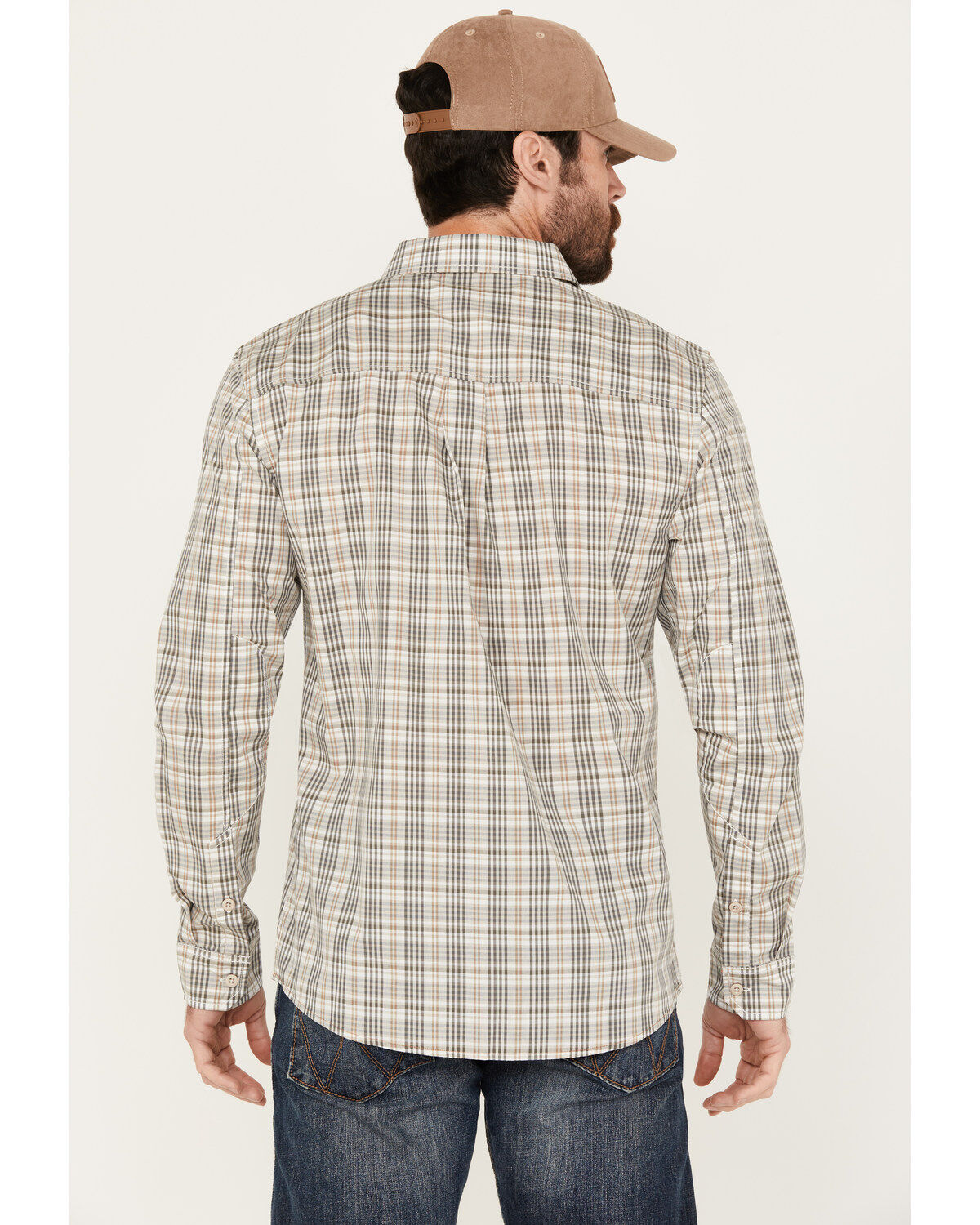 Brothers and Sons Men's Bexar Plaid Print Long Sleeve Button Down Western Shirt