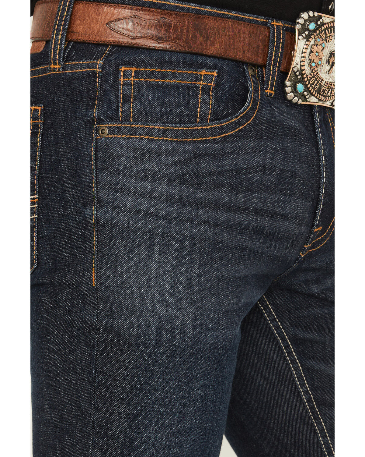 Cody James Men's Dark Wash Relaxed Bootcut Stretch Denim Jeans