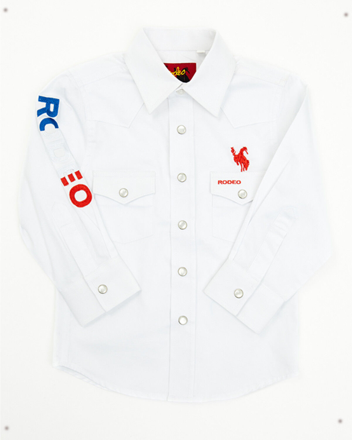 Rodeo Clothing Boys' USA Rodeo Long Sleeve Pearl Snap Western Shirt