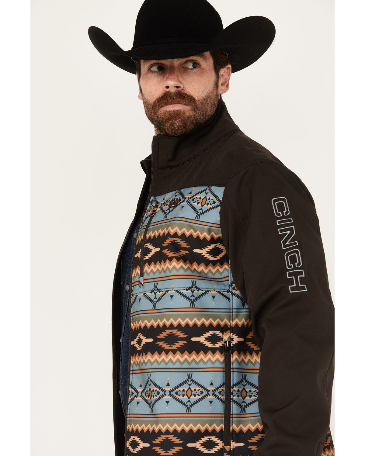 Cinch Men's Blocked Southwestern Softshell Jacket