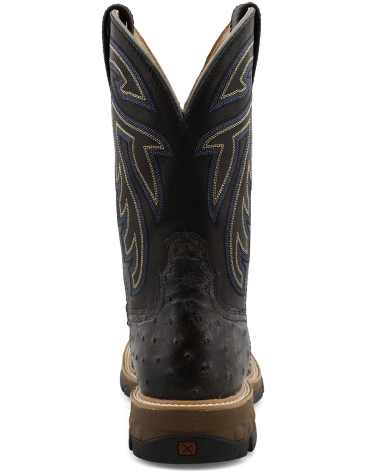 Twisted X Men's 11" Exotic Ostrich Western Work Boots - Nano Composite Toe
