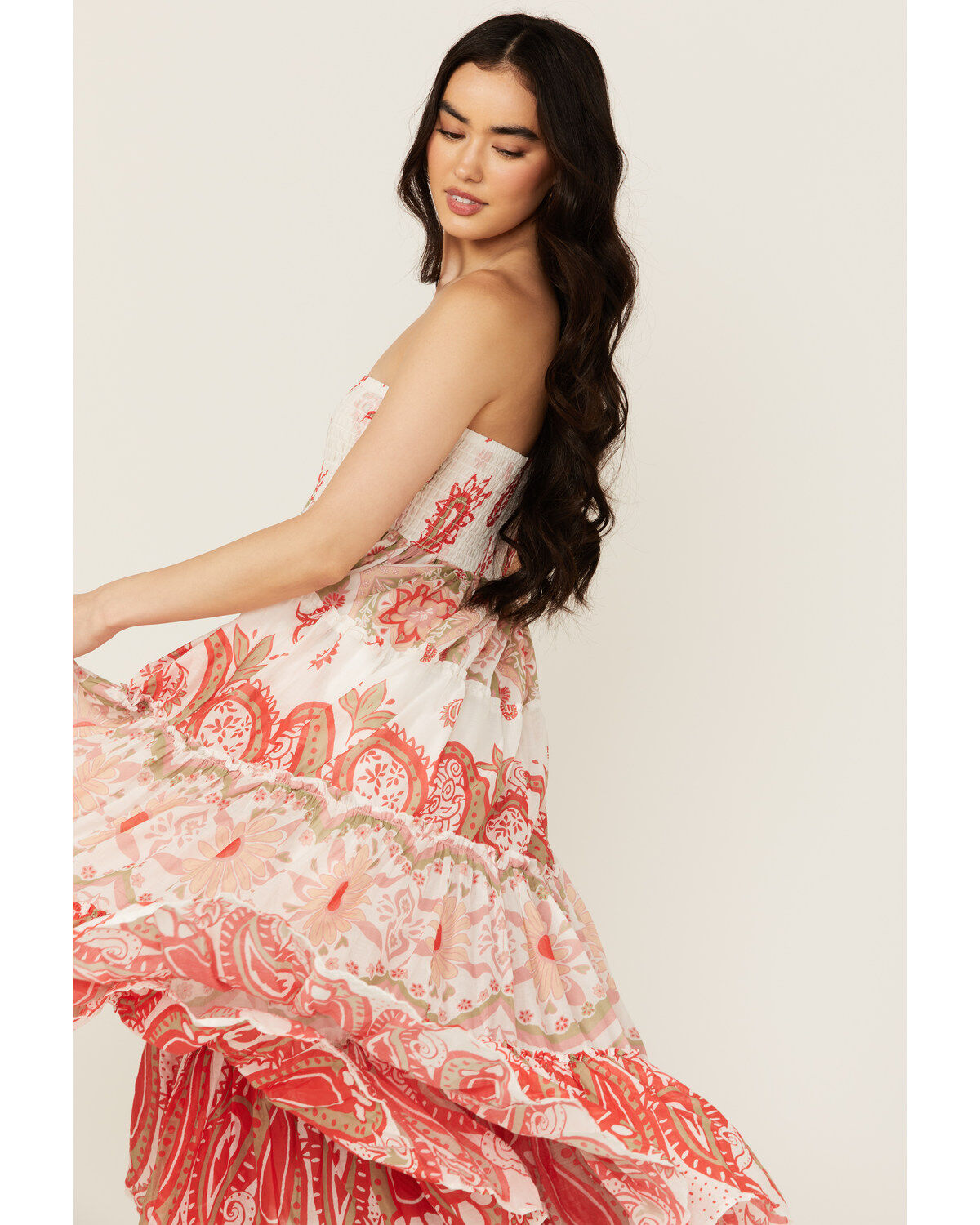 Free People Women's Super Thrills Floral Print Maxi Skirt