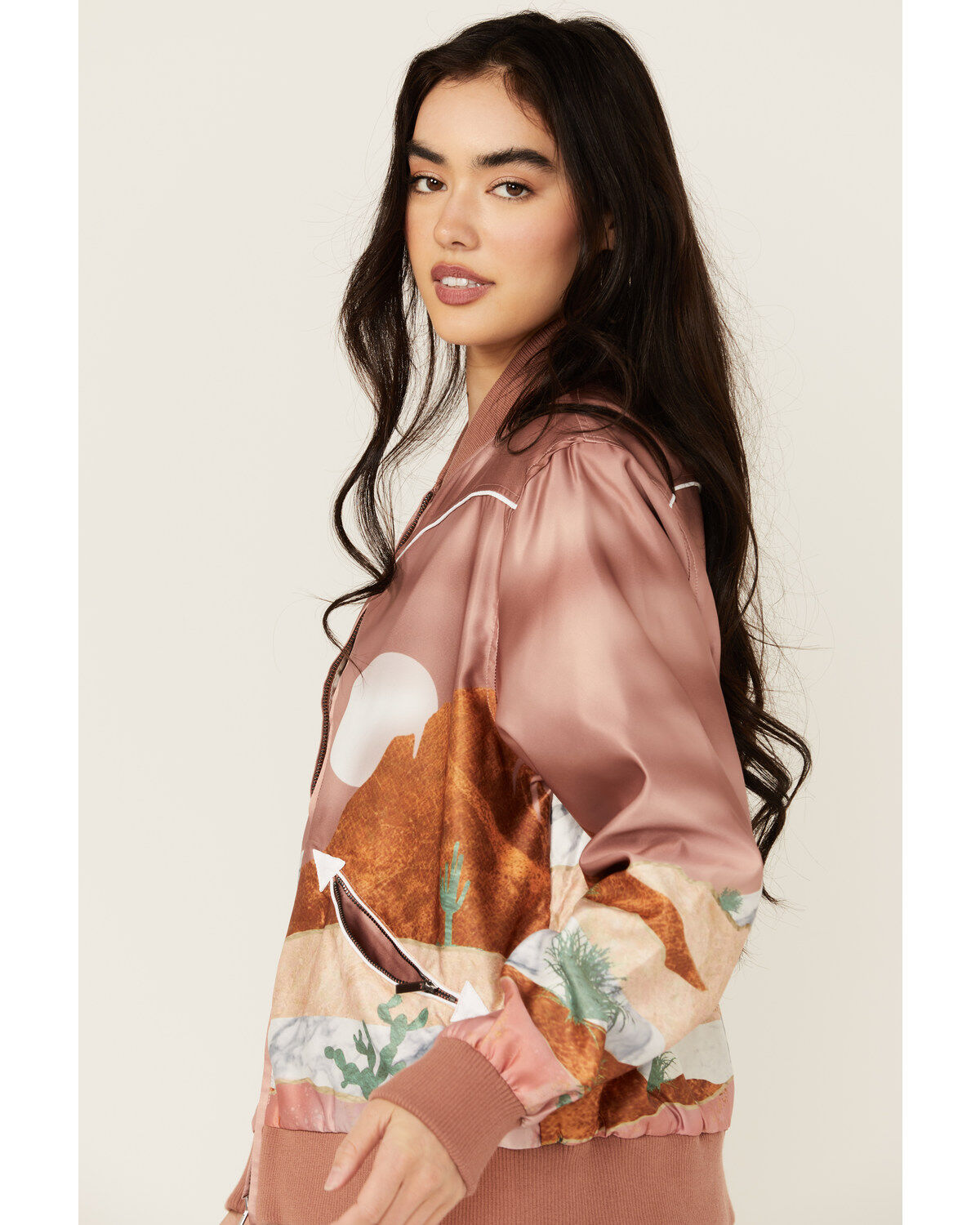 Hooey Women's Desert Land Satin Bomber Jacket