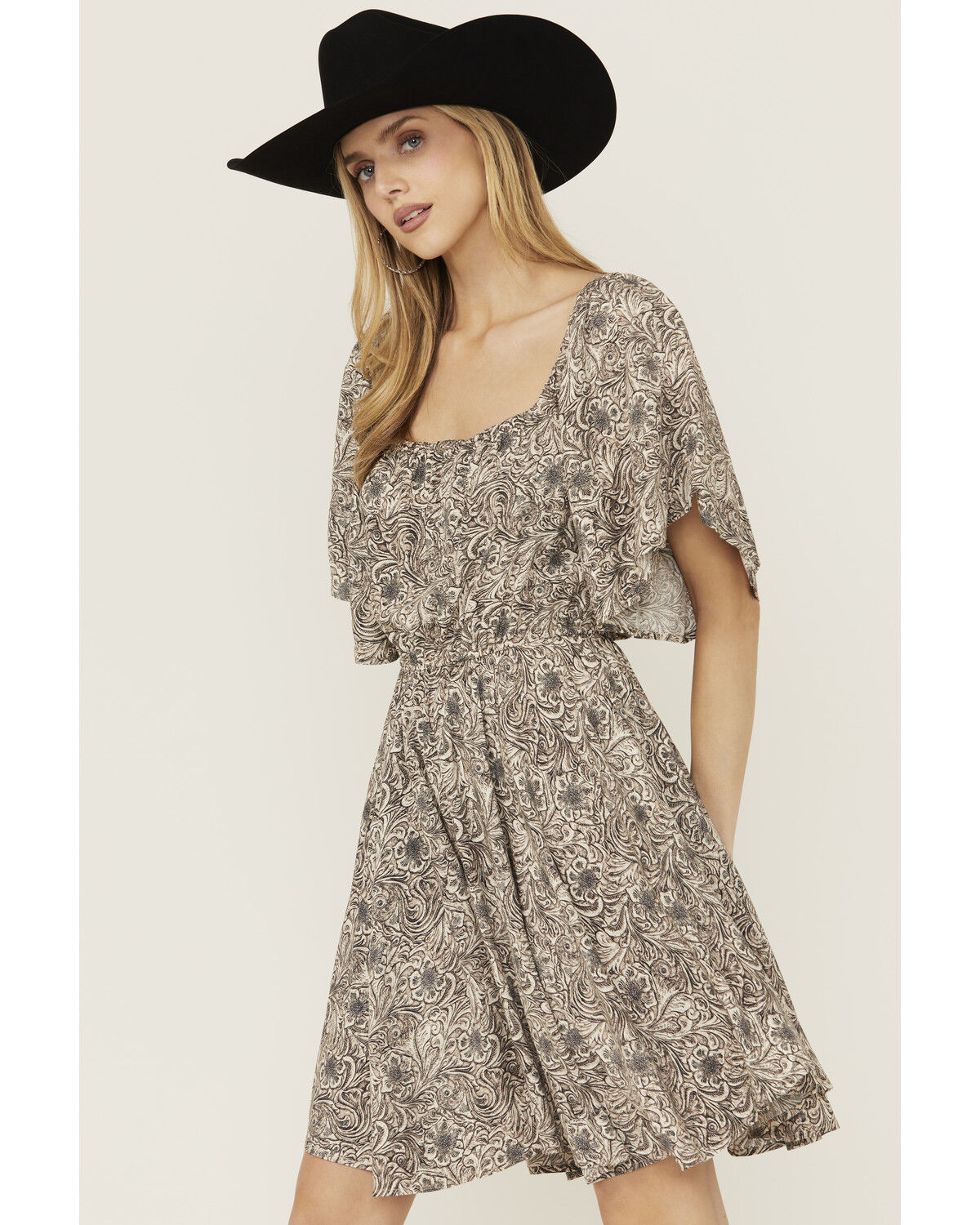 Wrangler Retro Women's Flutter Sleeve Mini Dress