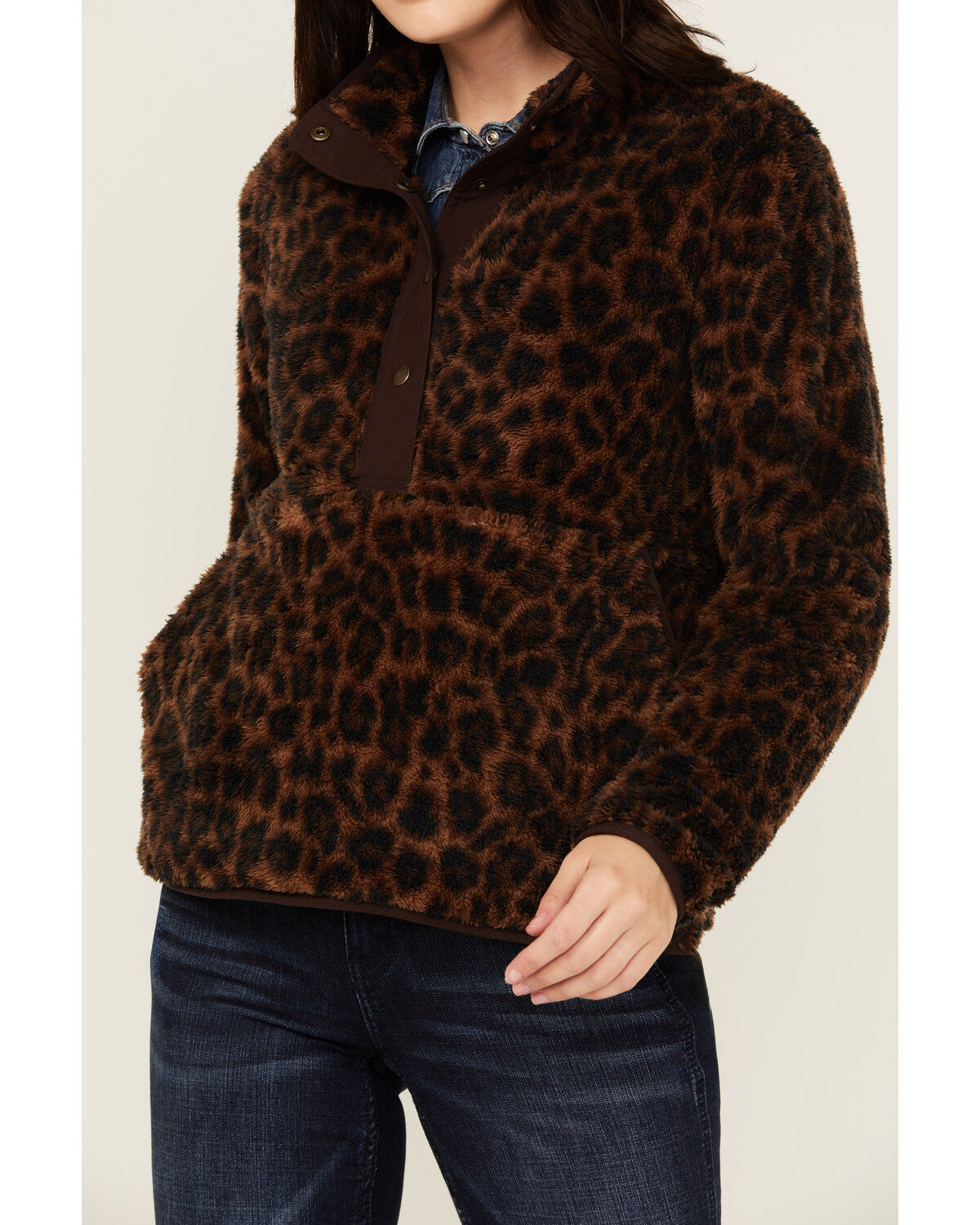 Ariat Women's Berber Leopard Print Sherpa Pullover