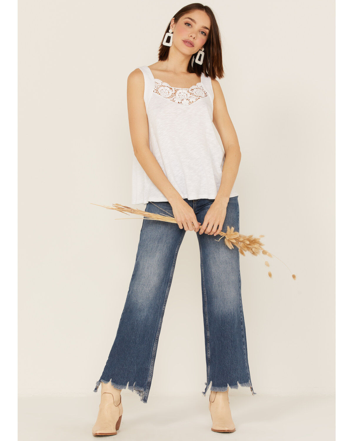 Wrangler Retro Women's Crochet Knit Lace Tank Top