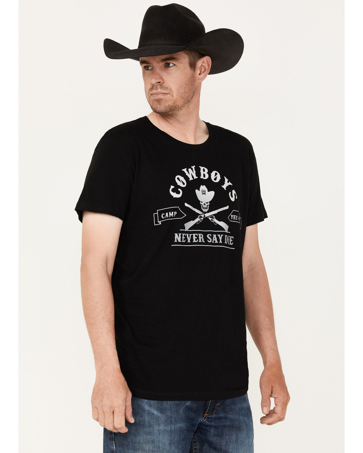Cinch Men's Camp Yee-Haw Cowboys Never Say Die Graphic T-Shirt