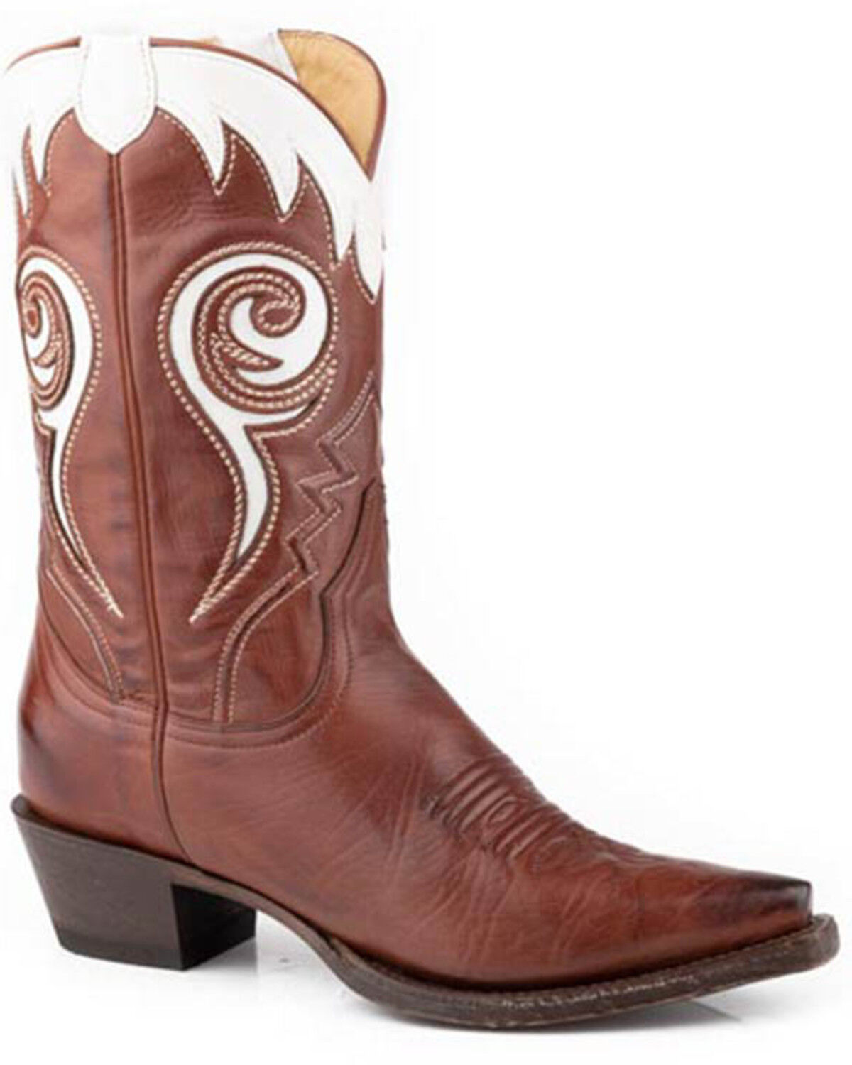 Stetson Women's Mavis Inlay Short Western Boots - Snip Toe