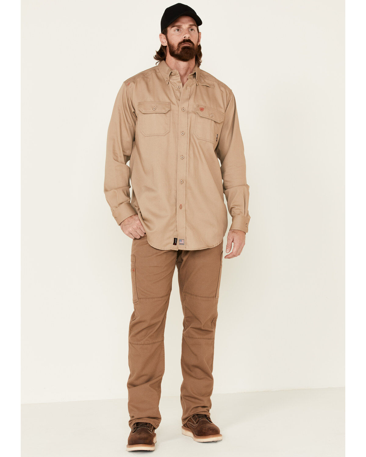 Ariat Men's Woven Solid Print Fire Resistant Work Shirt