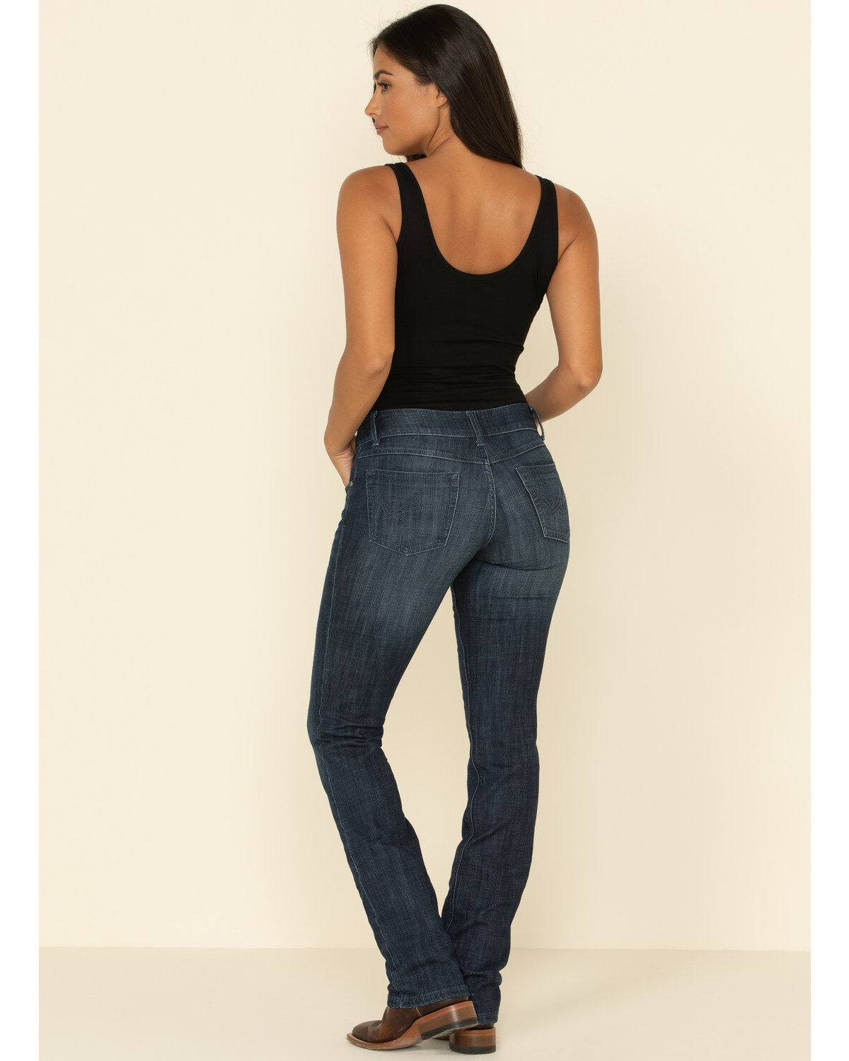 Wrangler Women's Dark Wash Straight Leg Jeans