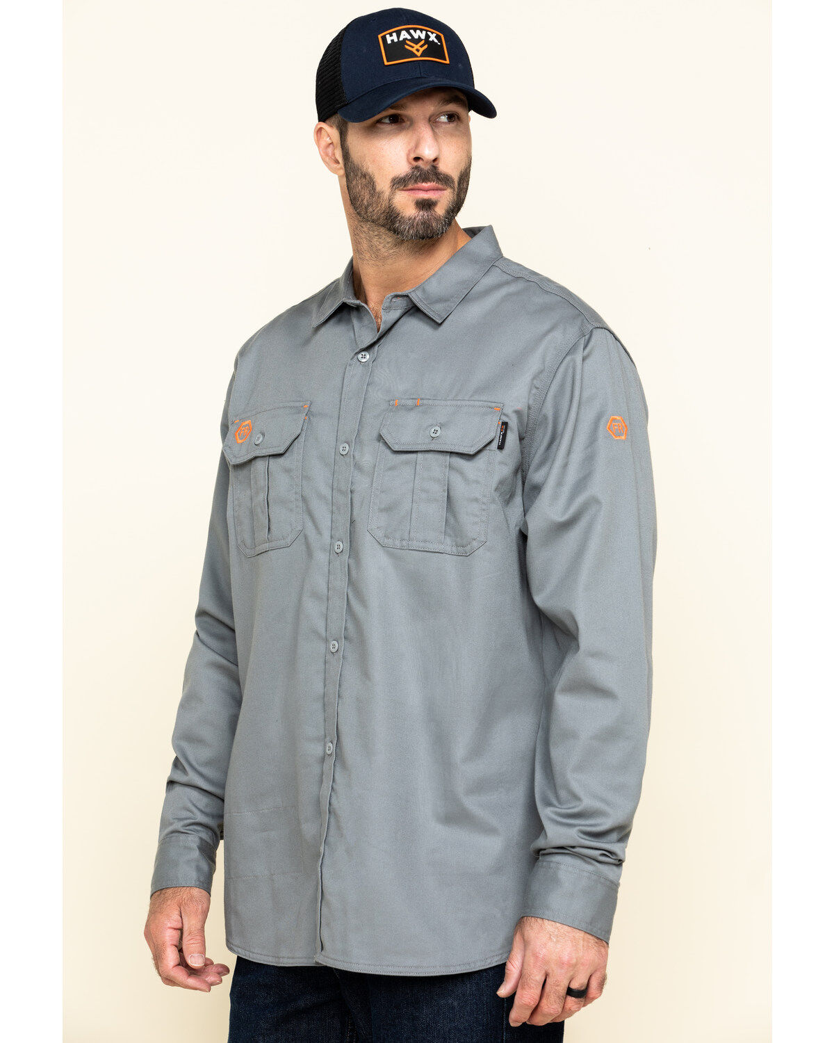 Hawx Men's FR Long Sleeve Woven Work Shirt - Tall