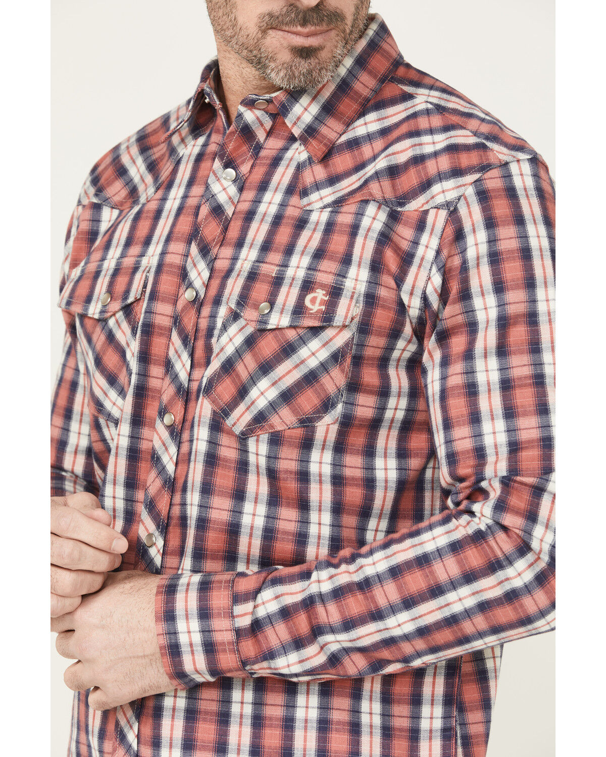 Cody James Men's FR Plaid Print Long Sleeve Snap Work Shirt