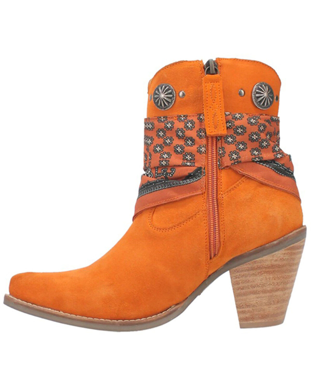Dingo Women's Suede Bandida Western Booties - Round Toe
