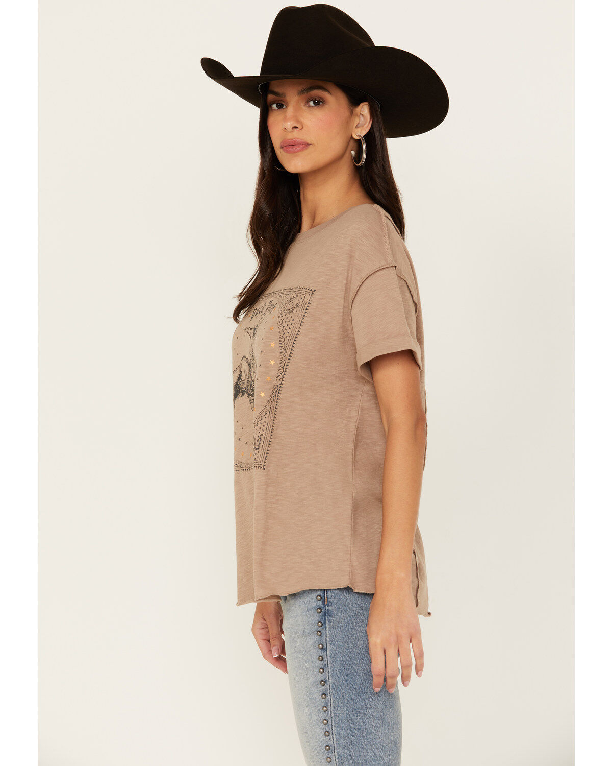 White Crow Women's Buck Yeah Seamed Short Sleeve Graphic Tee