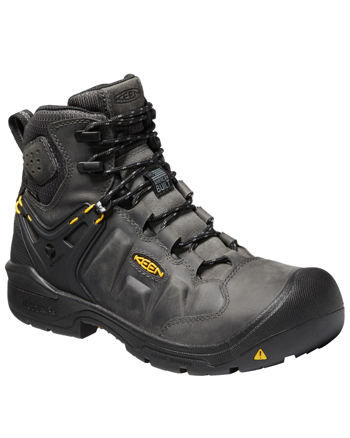 Keen Men's Black Dover Waterproof Work Boots - Composite Toe