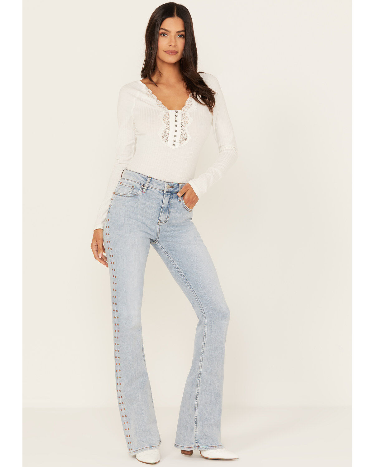 Idyllwind Women's Granada Gypsy High Rise Studded Side Seam Bootcut Jeans