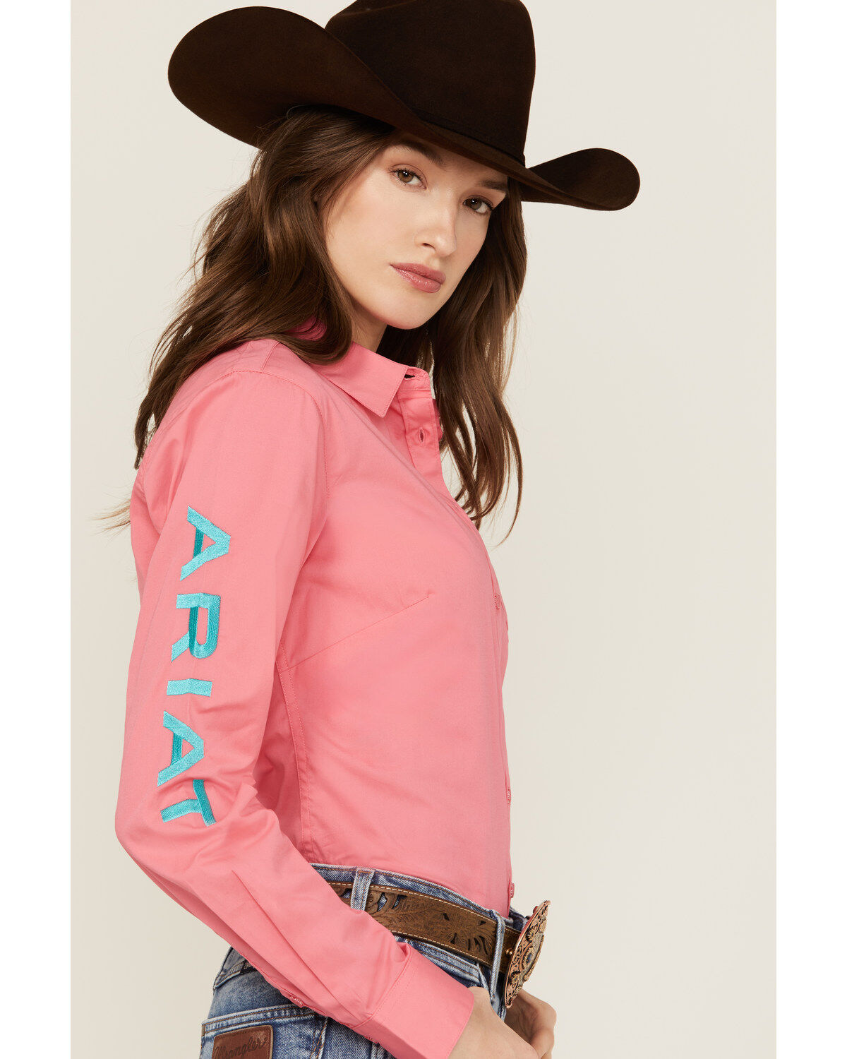Ariat Women's Team Kirby Wrinkle Resistant Long Sleeve Button-Down Stretch Western Shirt