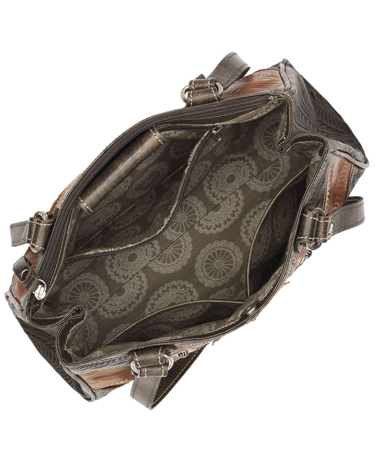 American West Women's Golden Tan Desert Wildflower Tote