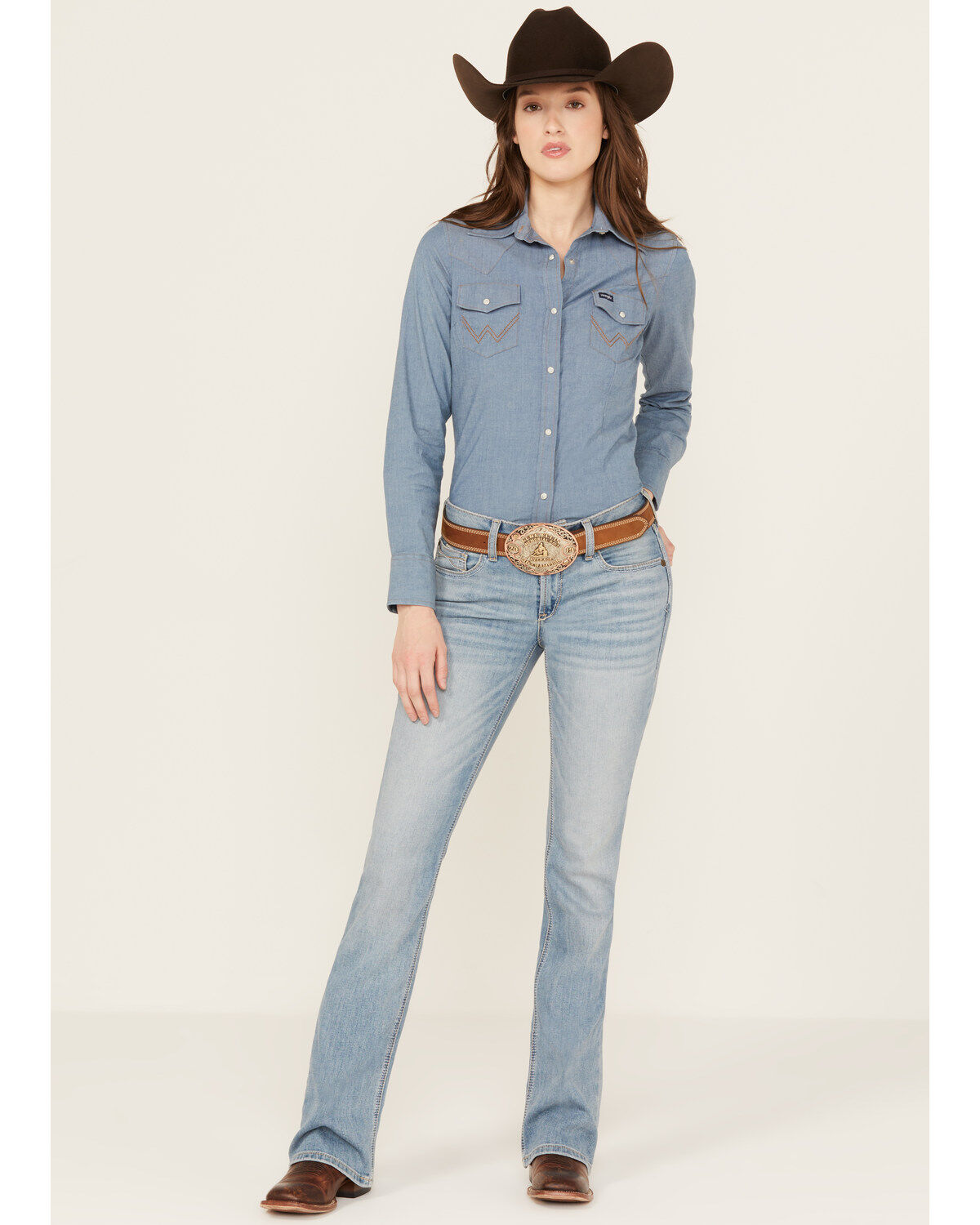 Ariat Women's R.E.A.L. Light Wash Perfect Arrow Fit Penelope Stretch Bootcut Jeans