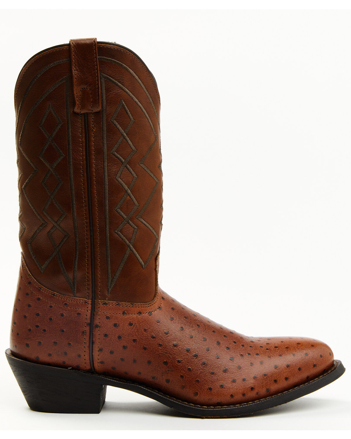 Laredo Men's Ostrich Print Western Boots - Round Toe