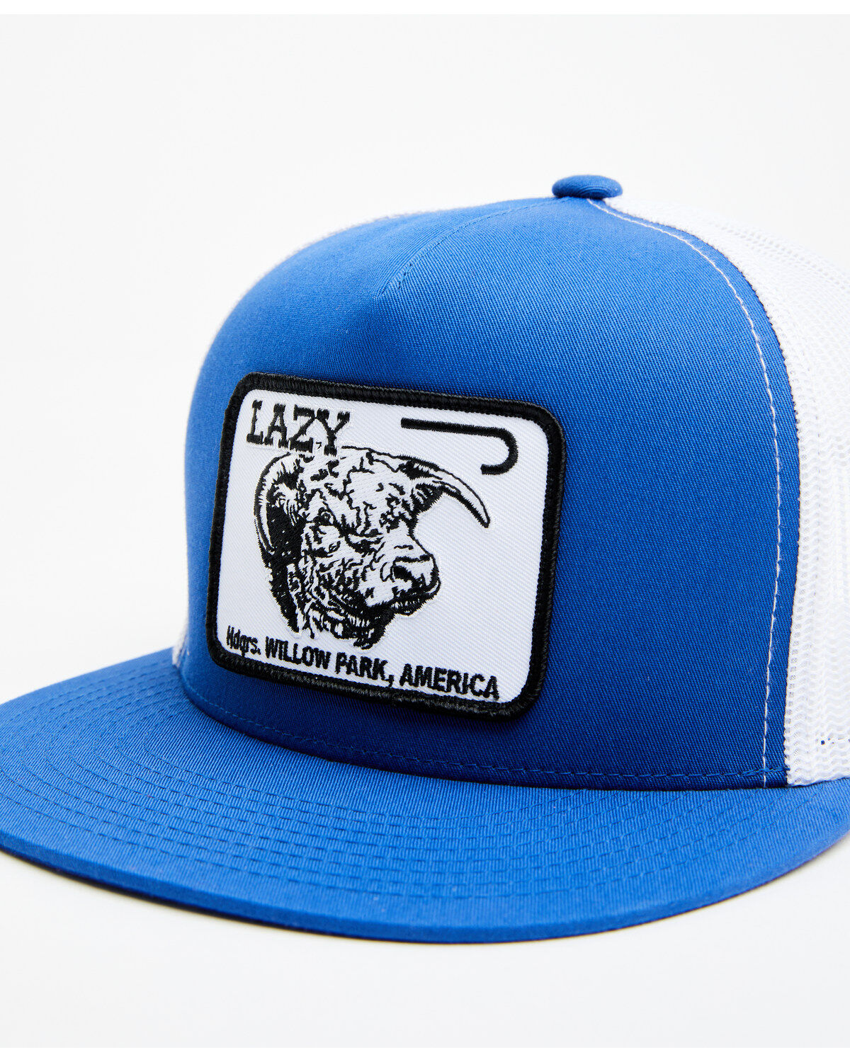 Lazy J Ranch Men's Cattle Headquarters Logo Patch Mesh-Back Ball Cap