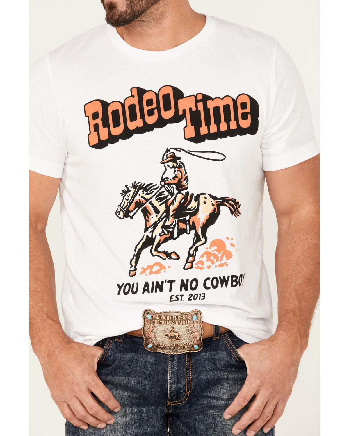 Rodeo Time Men's Ropin' Short Sleeve Graphic T-Shirt