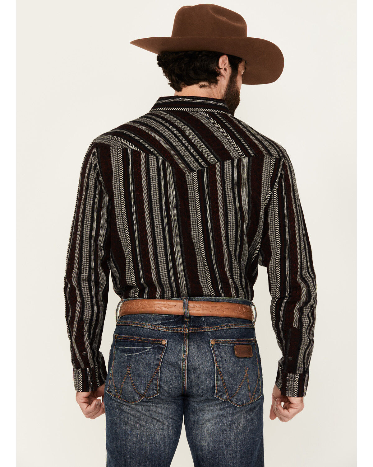 Cody James Men's Caspian Serape Striped Long Sleeve Snap Western Shirt - Tall