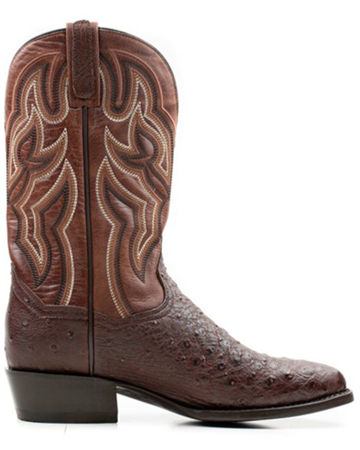 Dan Post Men's 12" Hand Ostrich Quill Exotic Western Boots - Round Toe
