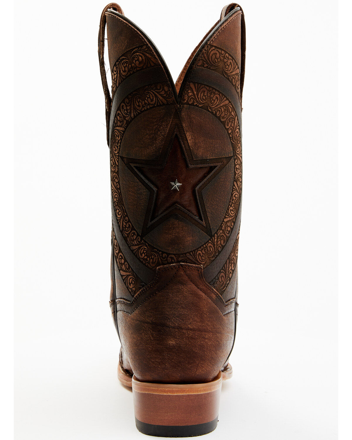 Dan Post Men's Embossed Star & Studded Basketweave Western Leather Boots - Snip Toe