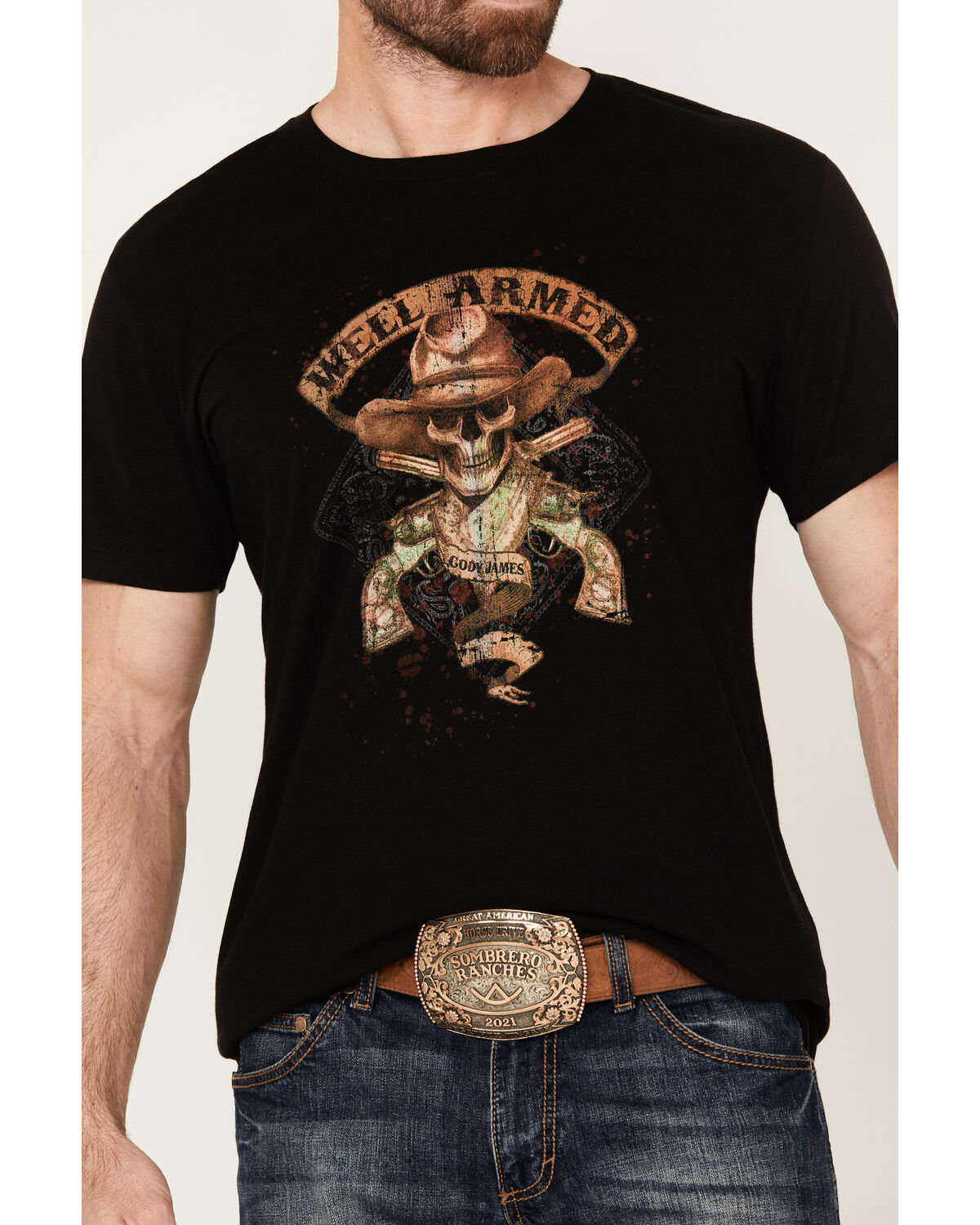 Cody James Men's Well Armed Short Sleeve Graphic T-Shirt