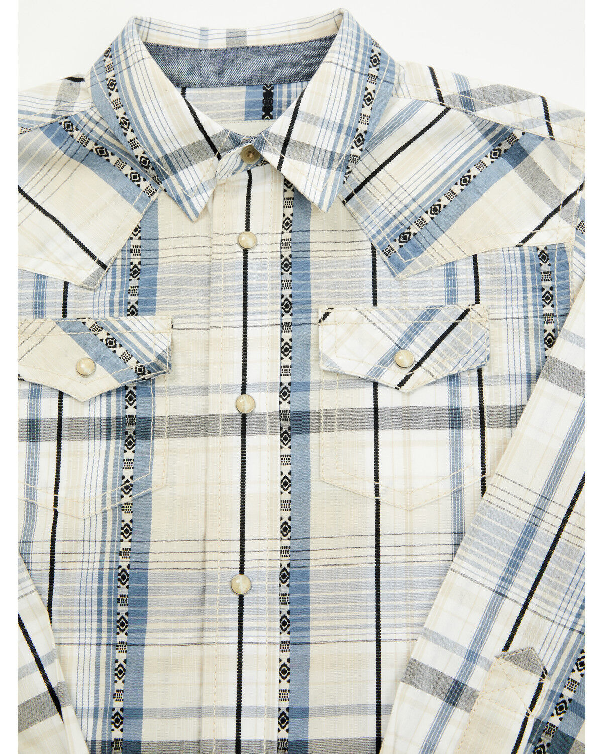 Cody James Toddler Boys' Western Wind Plaid Print Long Sleeve Snap Western Shirt