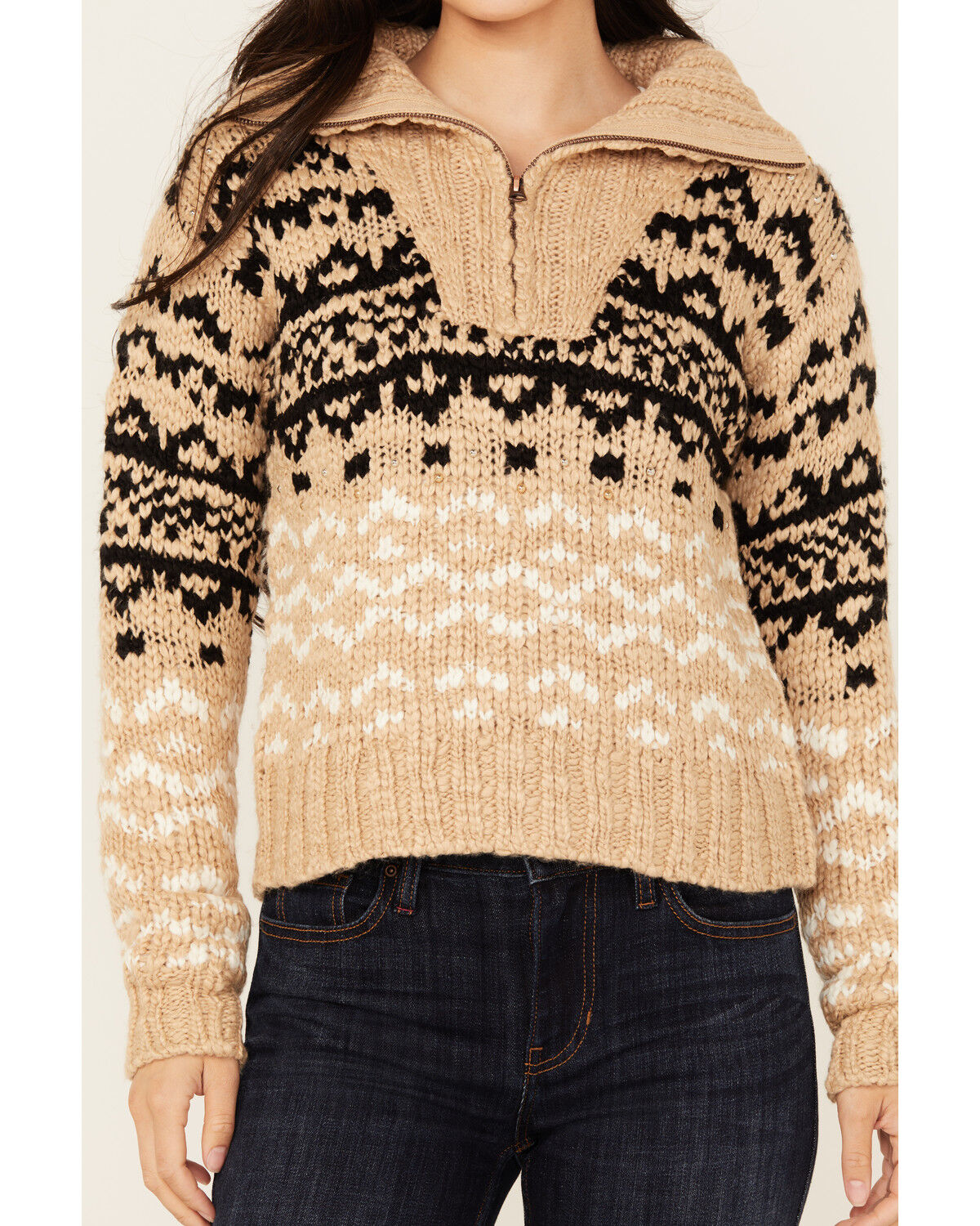 Idyllwind Women's Otay Studded Southwestern Pullover Sweater