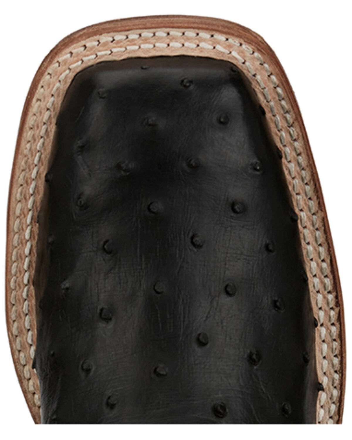 Justin Men's Exotic Full Quill Ostrich Western Boots - Broad Square Toe