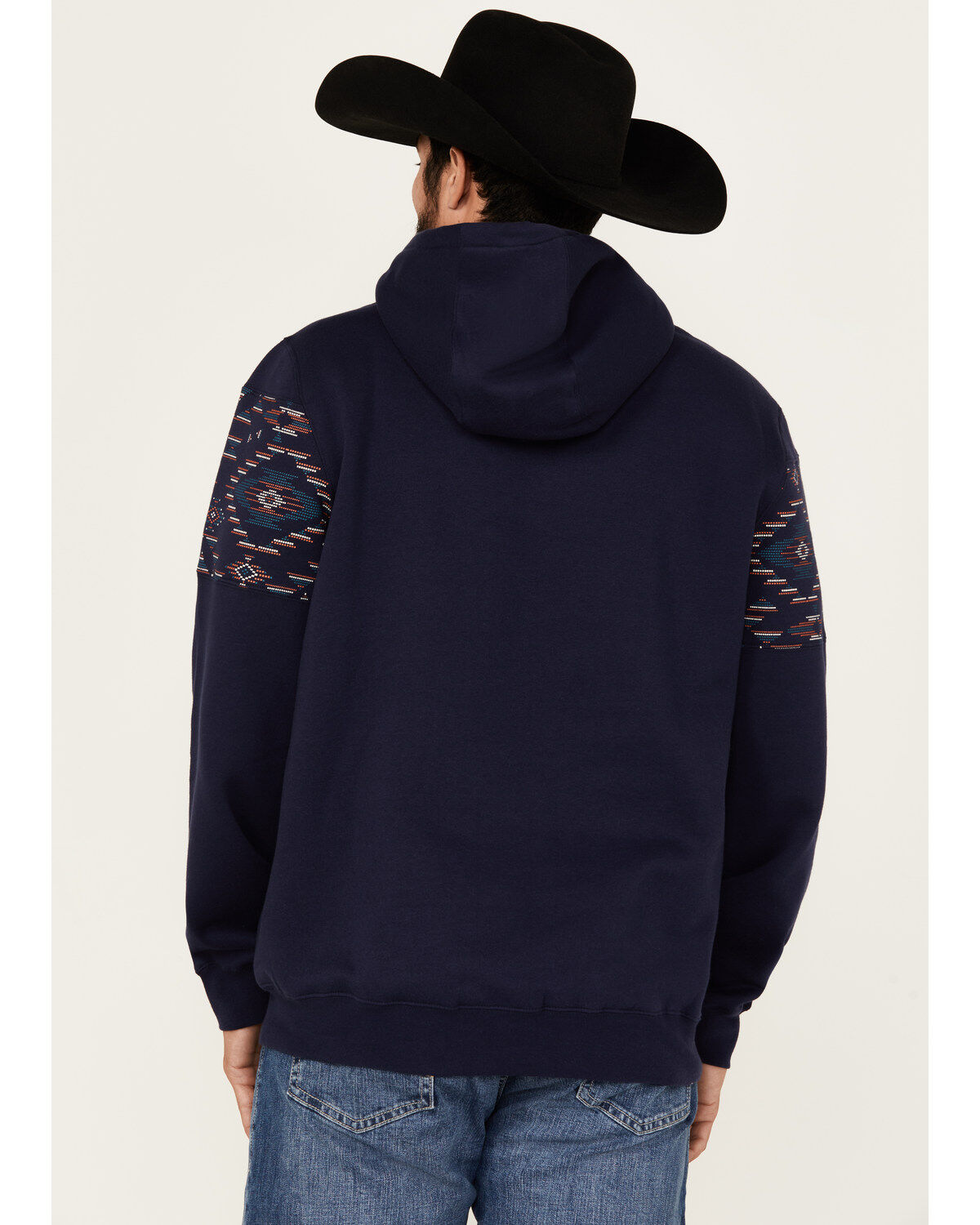 RANK 45® Men's Covebull Southwestern Print Hooded Sweatshirt