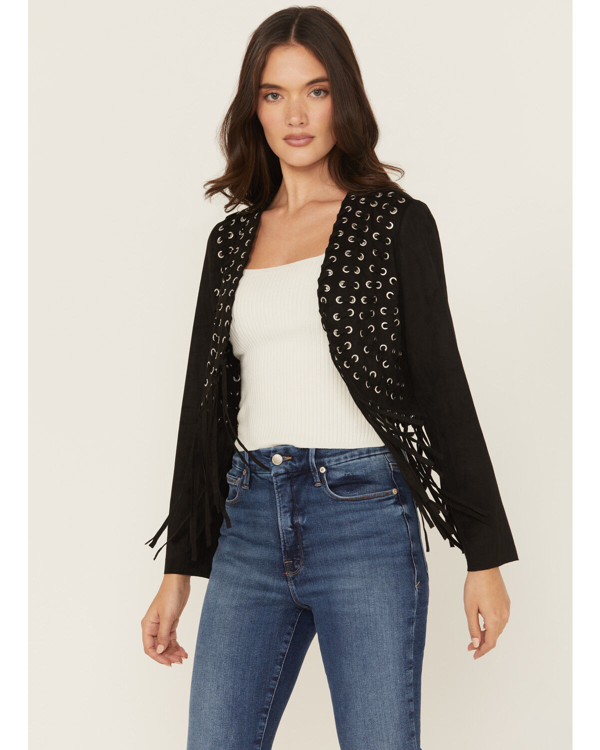 Vocal Women's Fringe Cropped Jacket