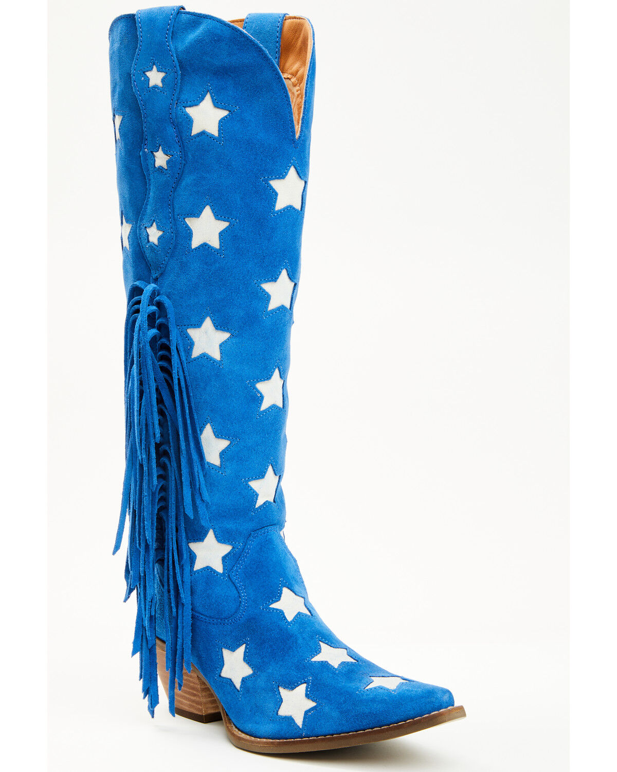 Dingo Women's Super Star Tall Suede Western Boots - Snip Toe