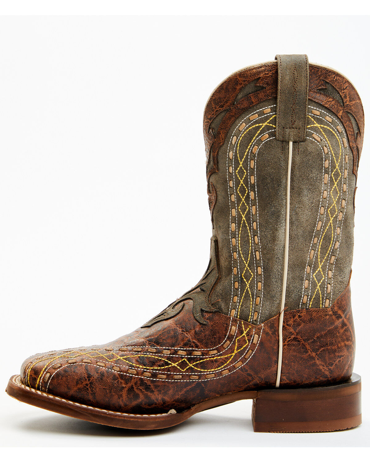 Dan Post Men's Inlay Embroidered Western Performance Boots - Broad Square Toe
