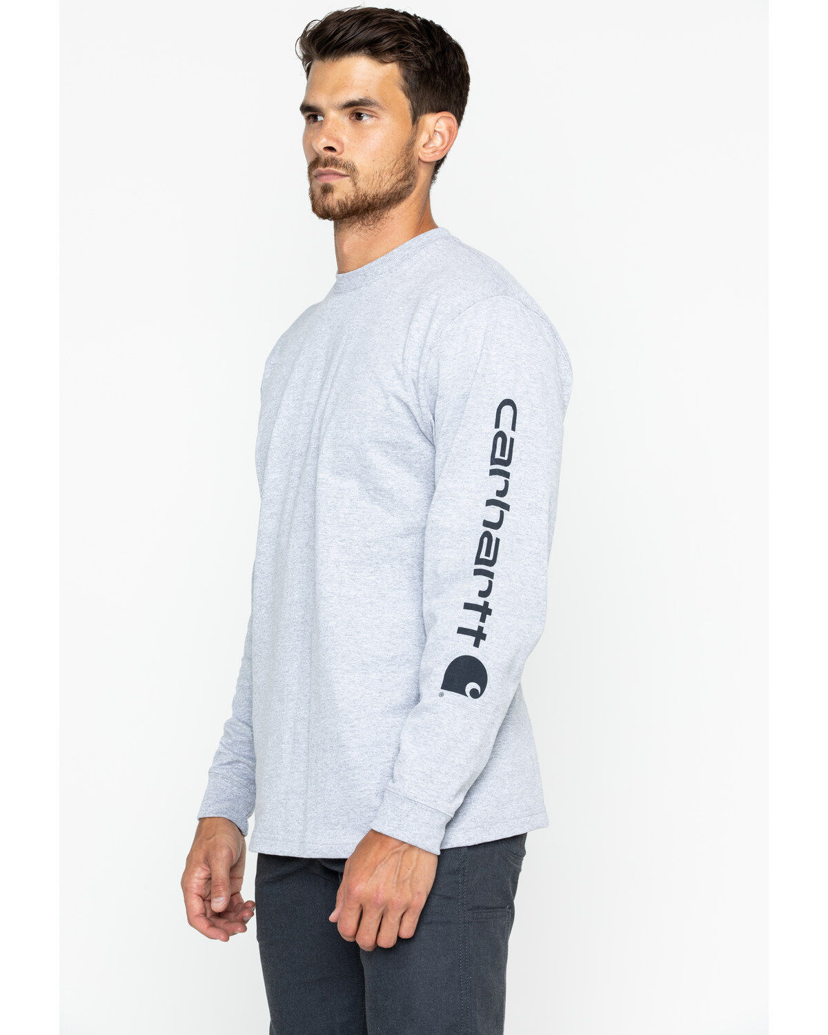 Carhartt Men's Loose Fit Heavyweight Long Sleeve Logo Graphic Work T-Shirt - Big & Tall