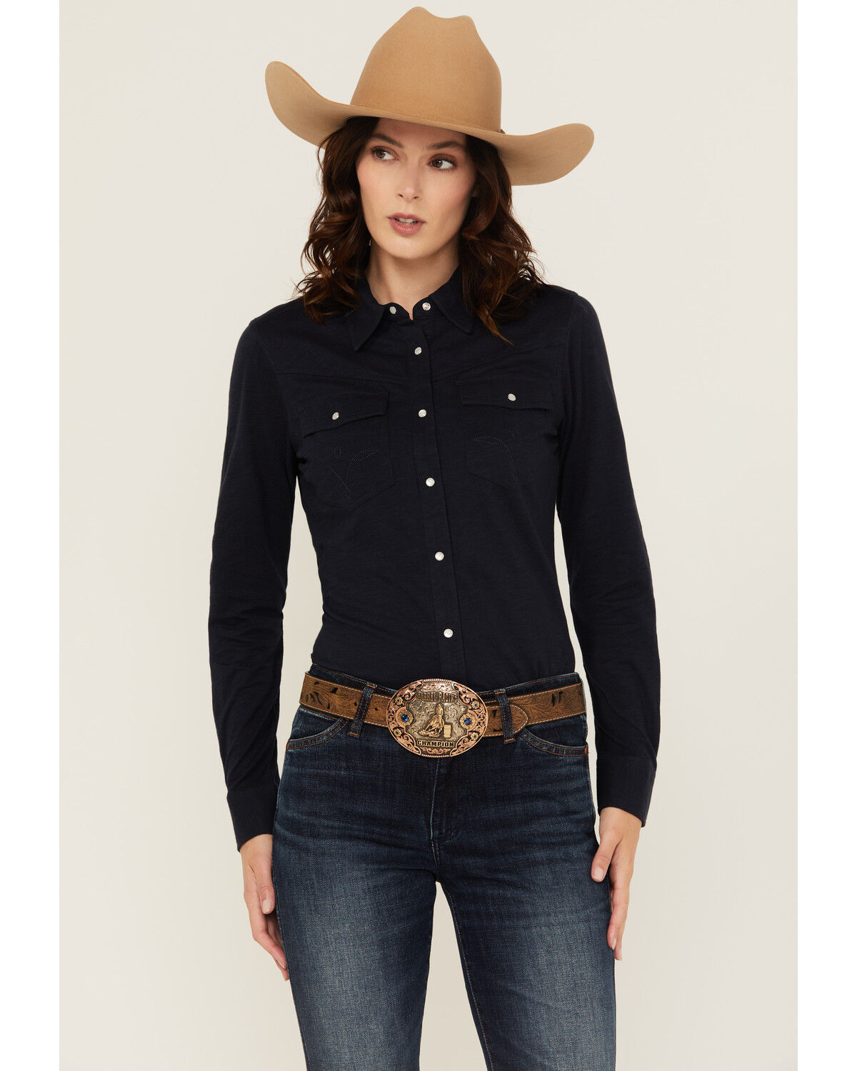 Shyanne Women's Solid Core Long Sleeve Snap Western Shirt