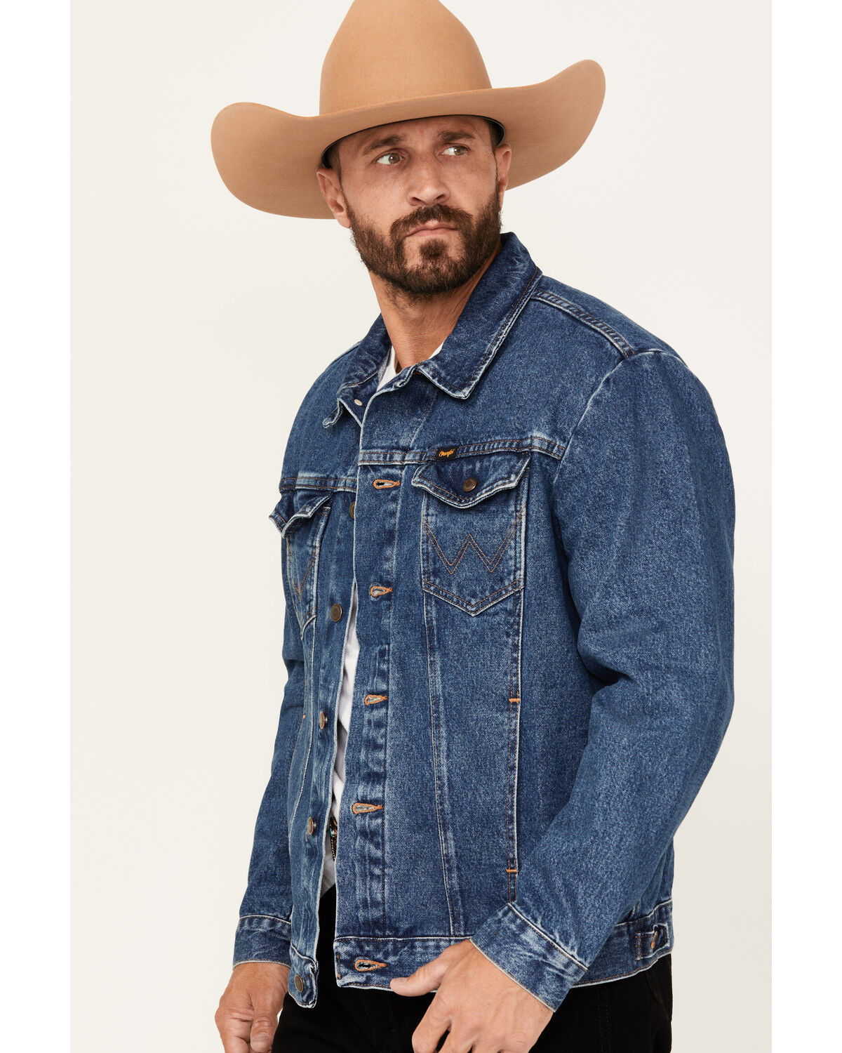 Wrangler Men's Unlined Medium Wash Denim Jacket