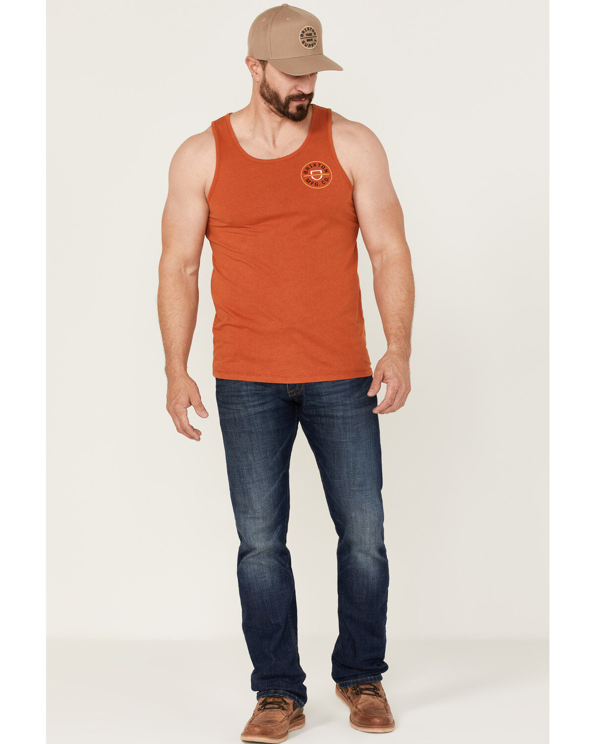 Brixton Men's Circle Logo Graphic Crest Tank
