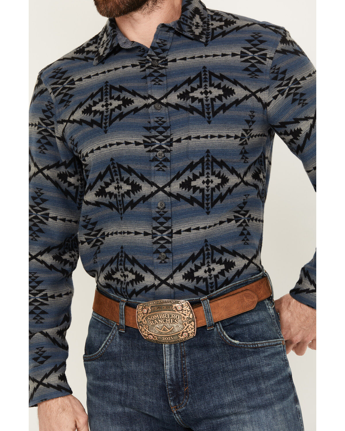 Pendleton Men's Marshall Printed Long Sleeve Button-Down Shirt