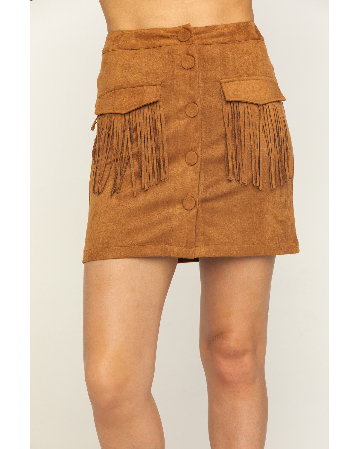 Flying Tomato Women's Fringe Pocket Mini Skirt