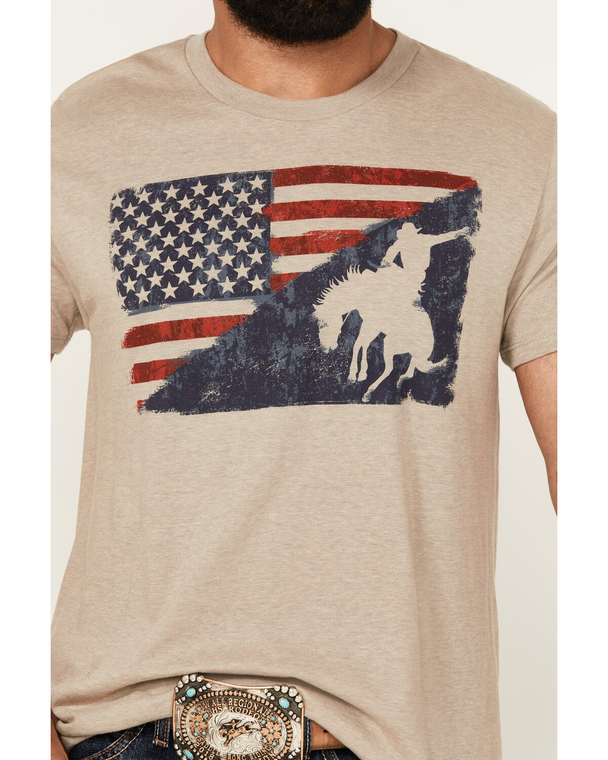 Cody James Men's Flag Cowboy Short Sleeve Graphic T-Shirt