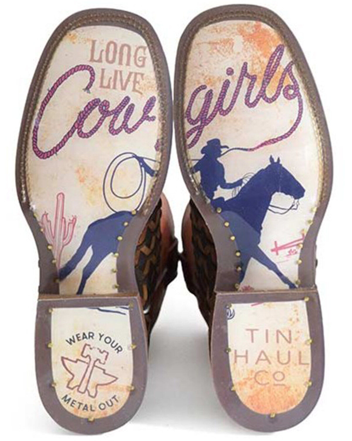 Tin Haul Women's Weaving Time Western Boots - Broad Square Toe
