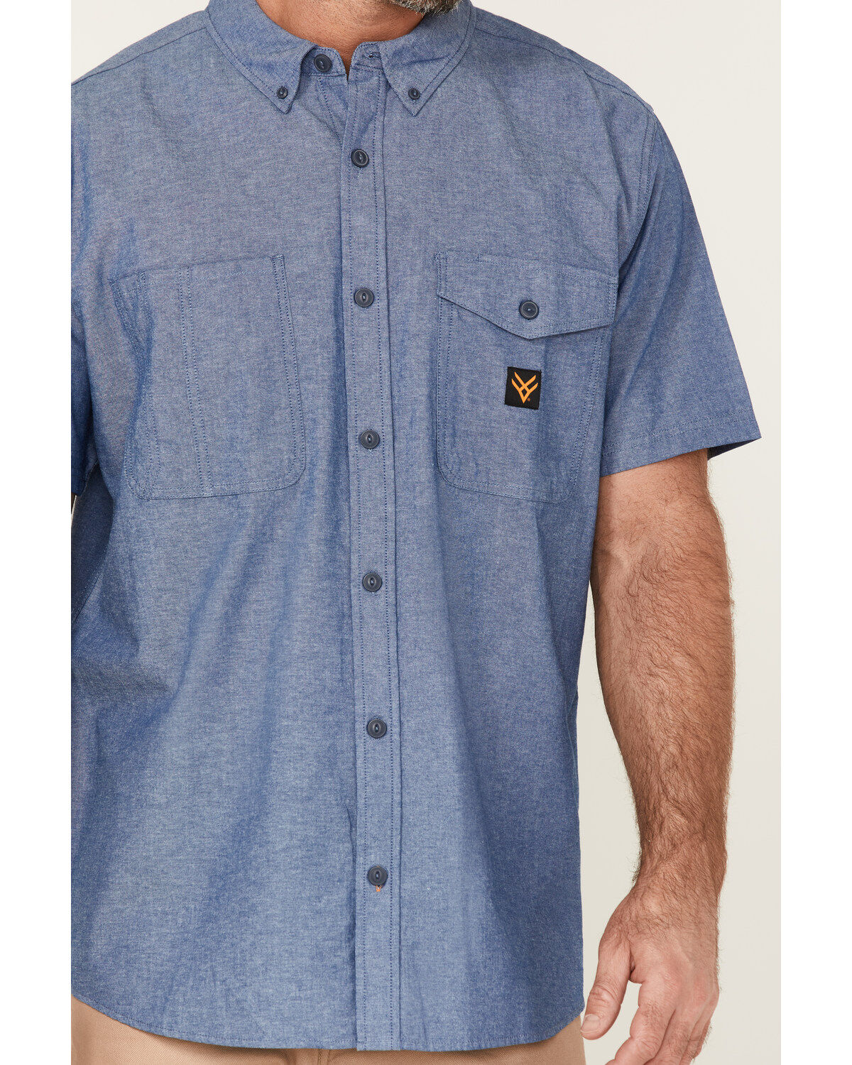 Hawx Men's Short Sleeve Button-Down Work Shirt