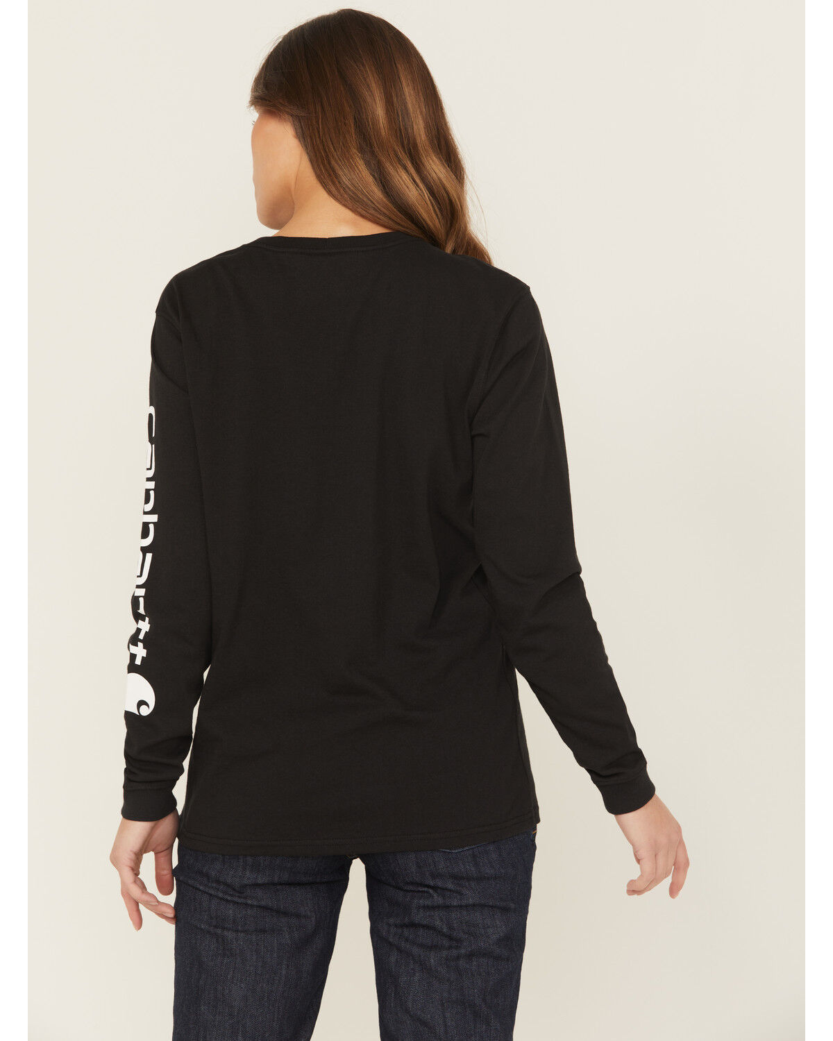 Carhartt Women's Loose Fit Heavyweight Long Sleeve Logo Graphic Work Tee